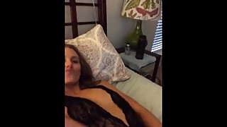 Woman in lingerie suck cock and toss a little man