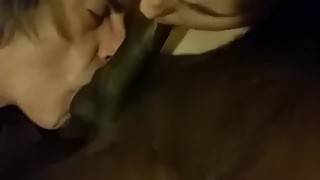 The husband and wife, and the two suck big black dick